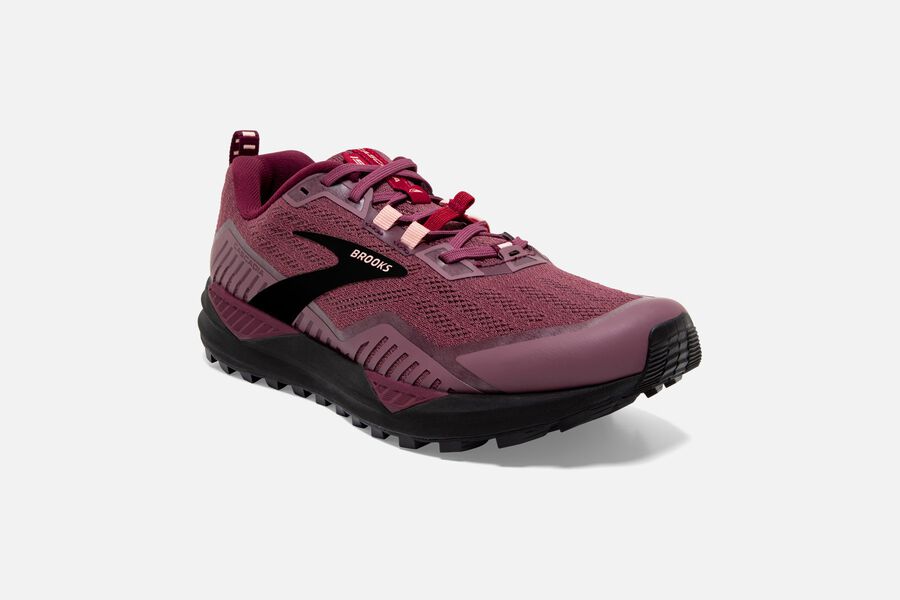 Brooks Cascadia 15 Trail Running Shoes - Womens - Burgundy - TB7650832